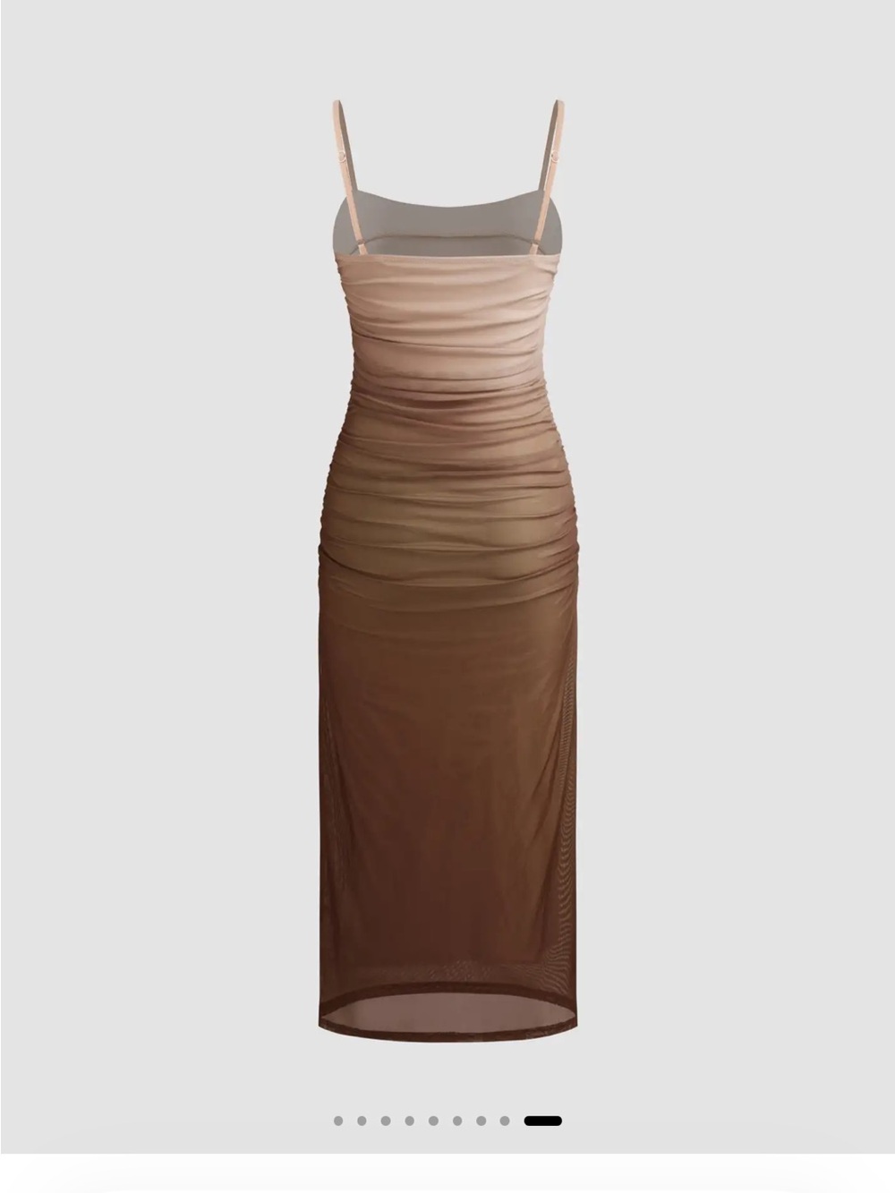 Cider Mesh Gradient Ruched Maxi Dress - Picture 7 of 10